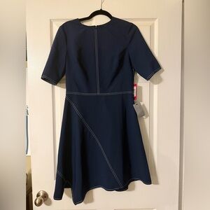 Vince Camuto Midnight Blue A-Line Work Dress